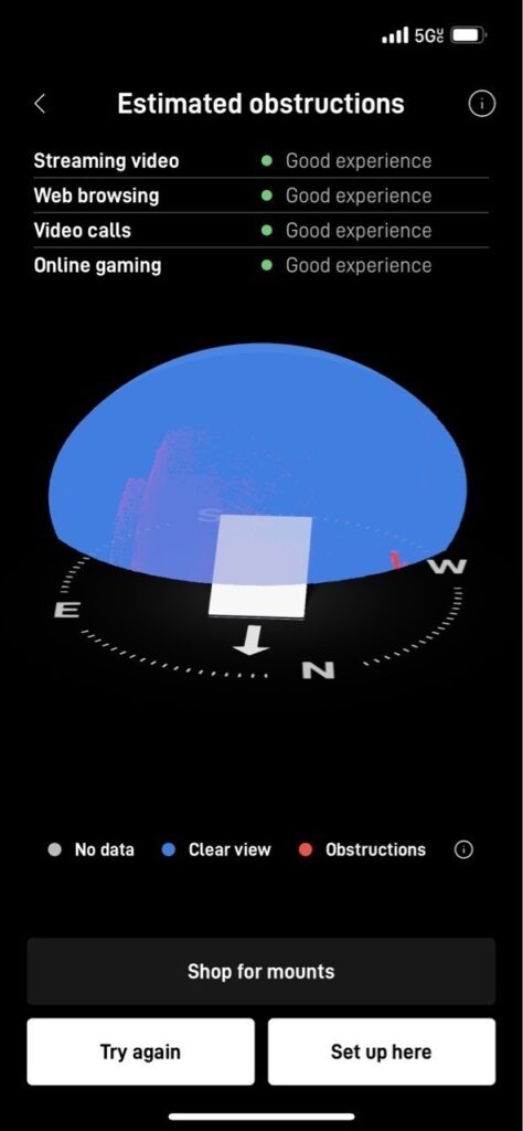 Starlink Obstructions Test Georgetown DE